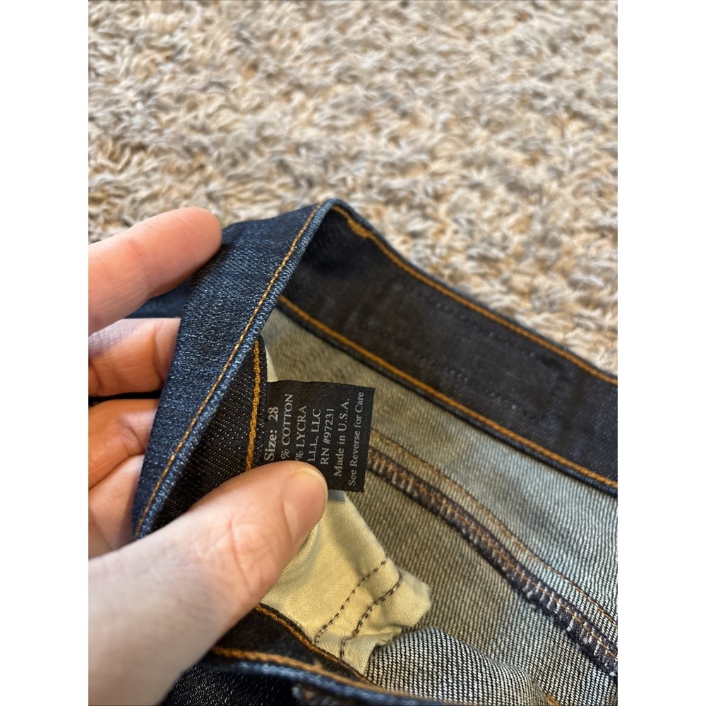 We The Free People Jeans Womens 32x27 Dark Wash Straight Denim - Picture 3 of 6